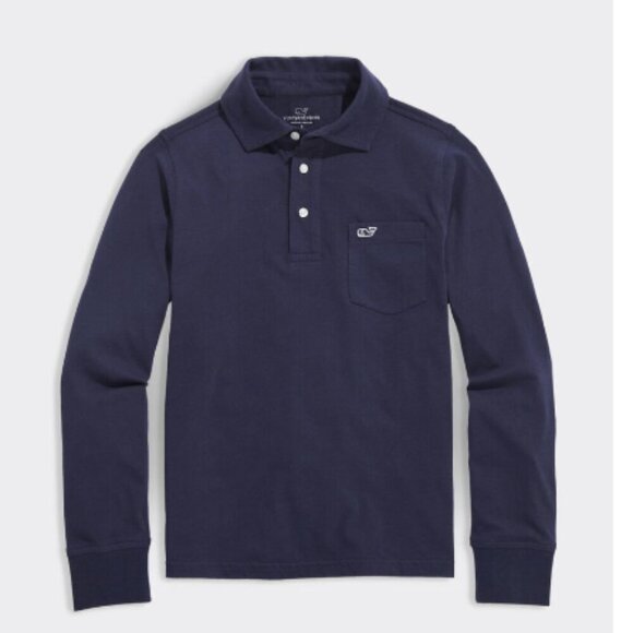 Vineyard Vines Boys' Long-Sleeve Surf Polo Size XL (18) - Picture 1 of 8